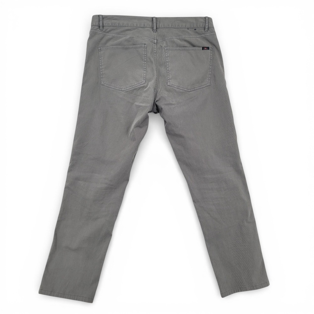 Faherty Mens 34 Gray Organic Cotton Stretch 5 Pocket Pants Coastal Casual - Picture 2 of 6